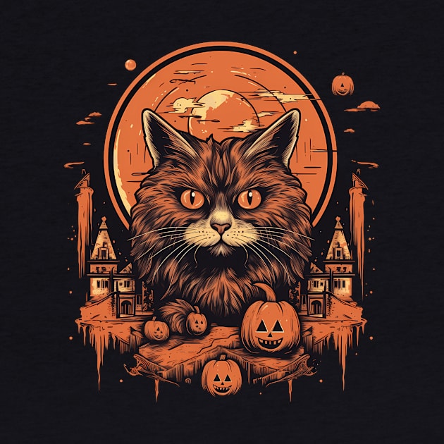 Manx Cat Halloween, Cat Lover by dukito